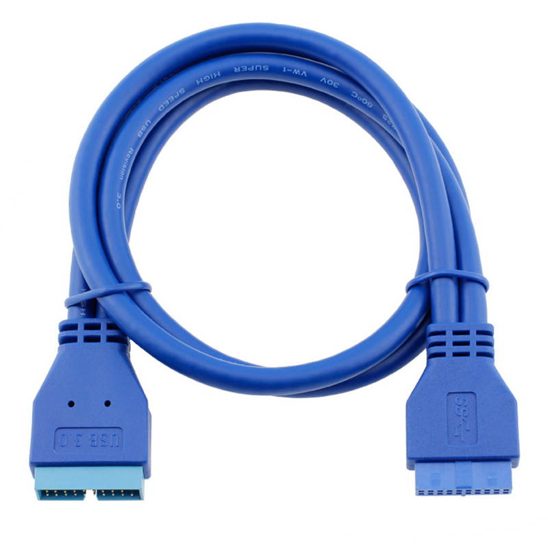 USB 3.0 Motherboard 20 Pin Header Extension Adapter Cable, USB 20-pin Connector Female to Female USB3 Extender Cable-1.64FT