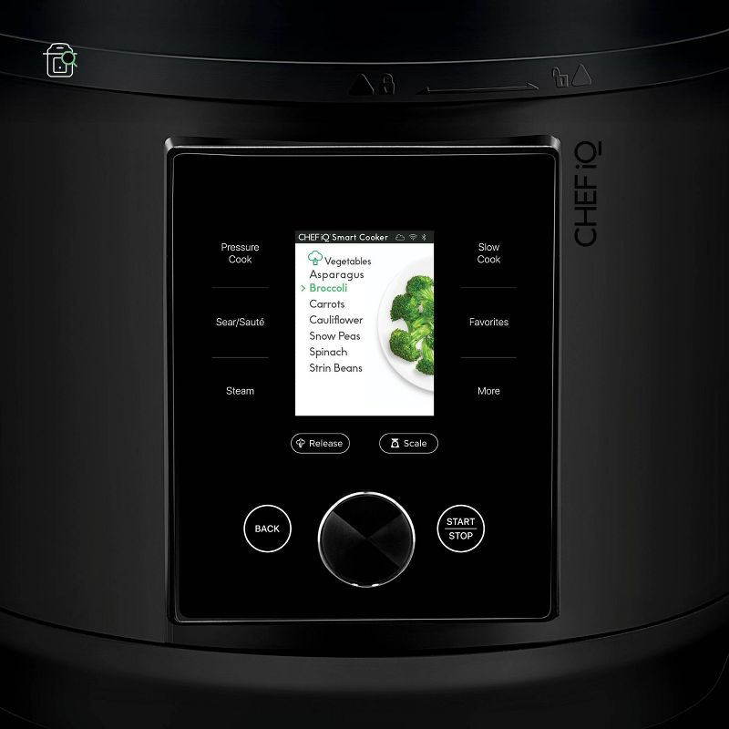 CHEF iQ 6qt Multi-Function Smart Pressure Cooker with Built-in Scale, Pairs With App Via WiFi - Black