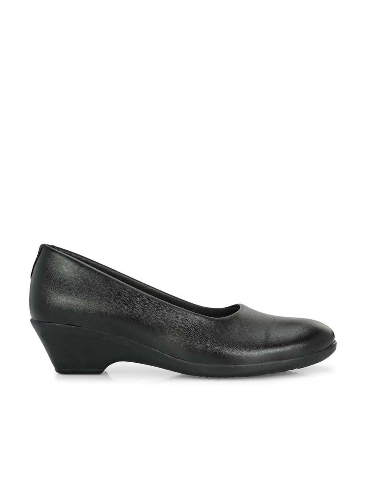 Eego Italy Women's Black Wedge Pumps