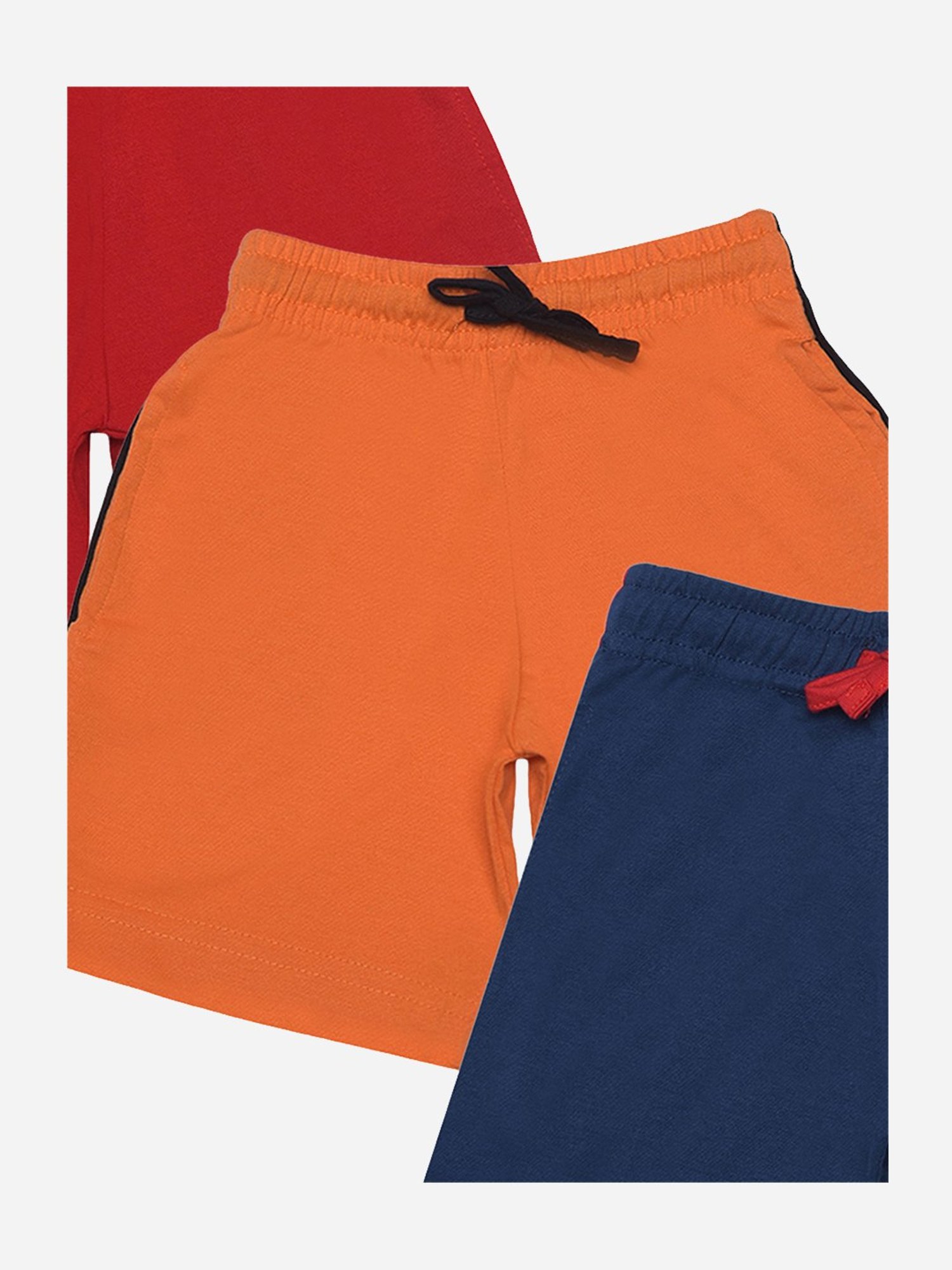 Dollar Boys Assorted Solid Bermuda (Pack Of 3)