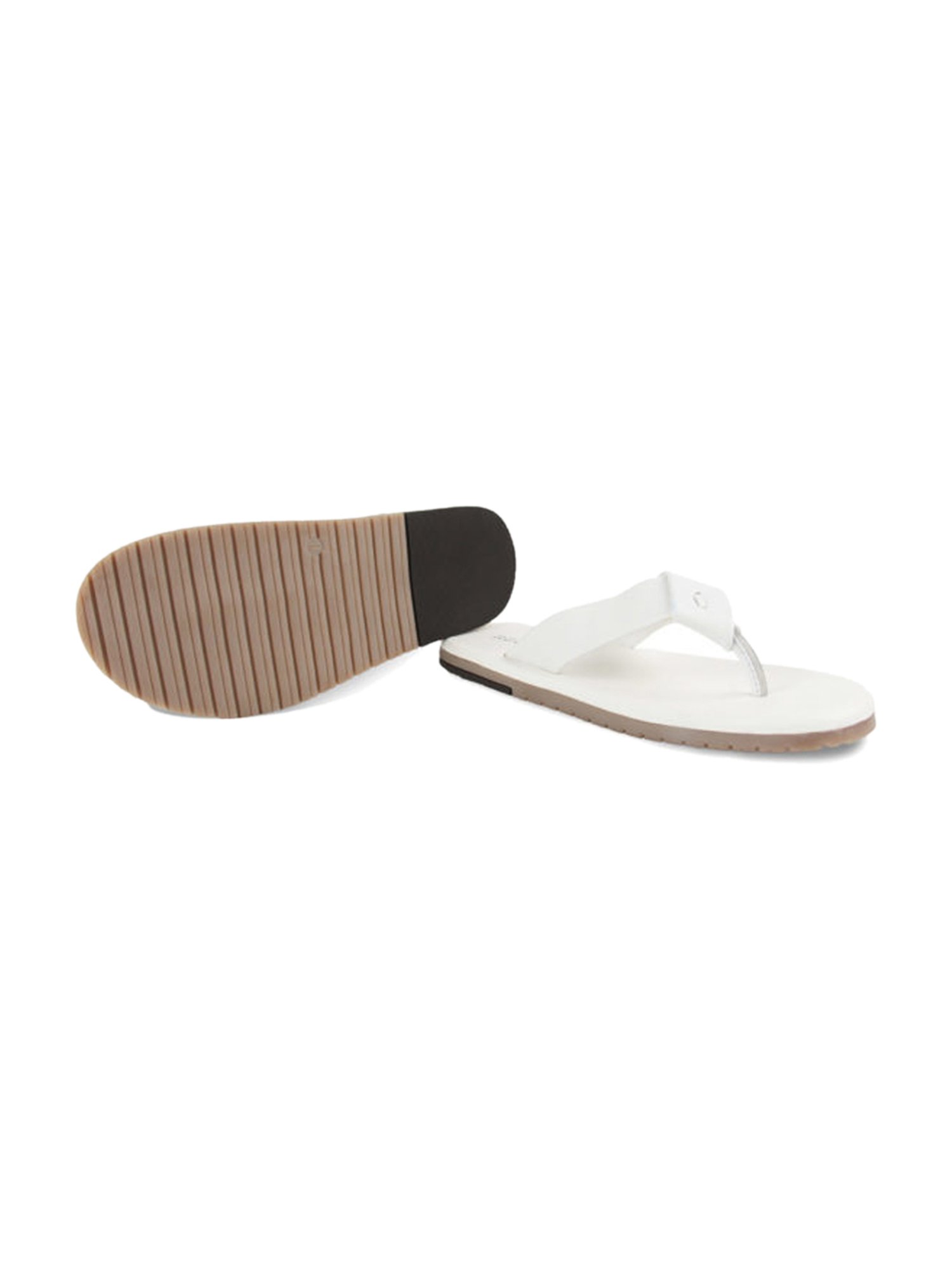 Regal White Thong Sandals