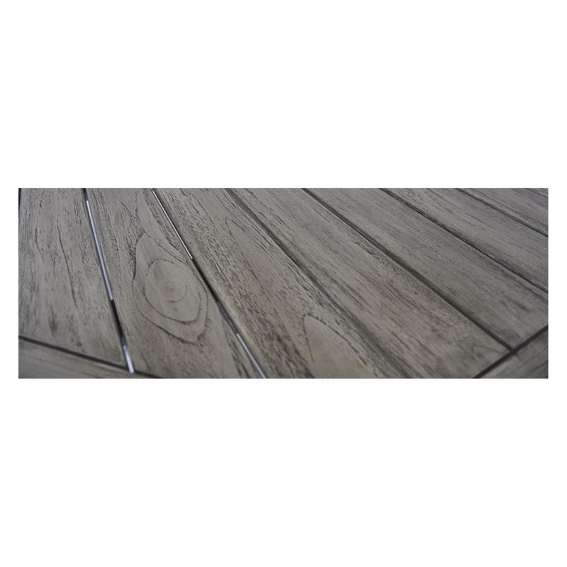 Teak Surf Side Outdoor Side Table - Driftwood Gray - Courtyard Casual