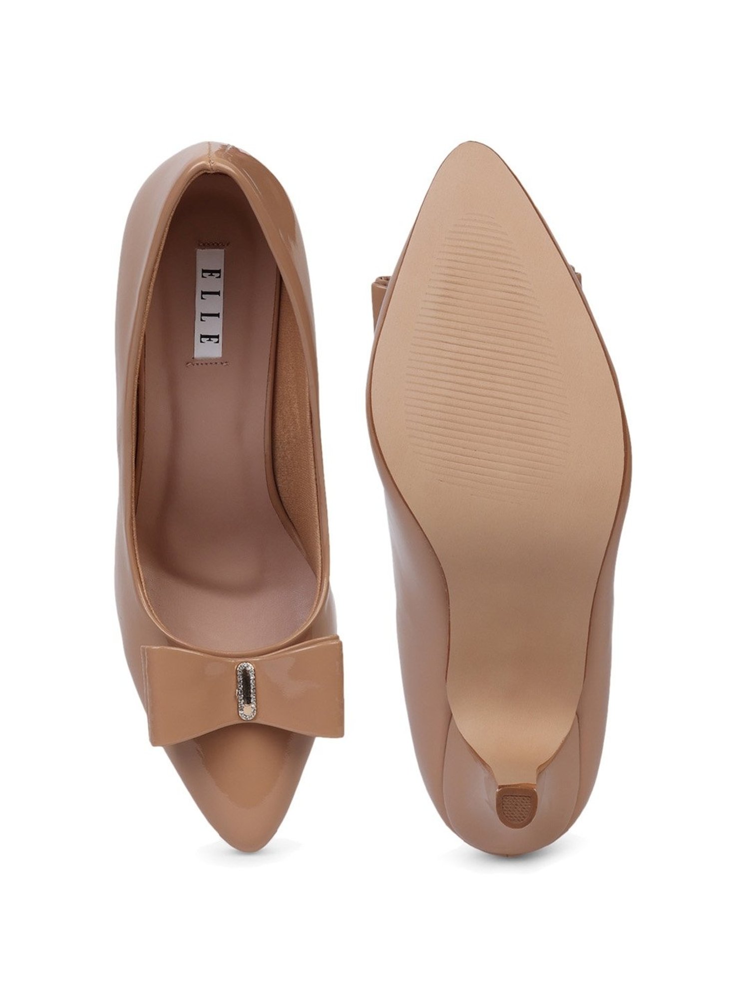 Elle Women's Beige Stiletto Pumps