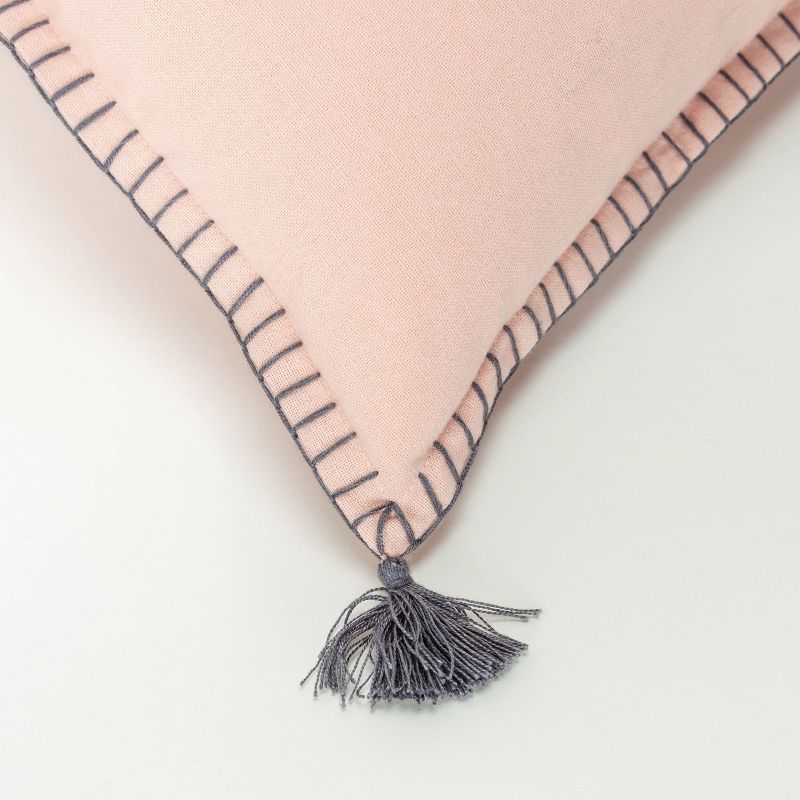 14"x26" Geometric Patterning Polyester Filled Pillow Blush - Donny Osmond Home