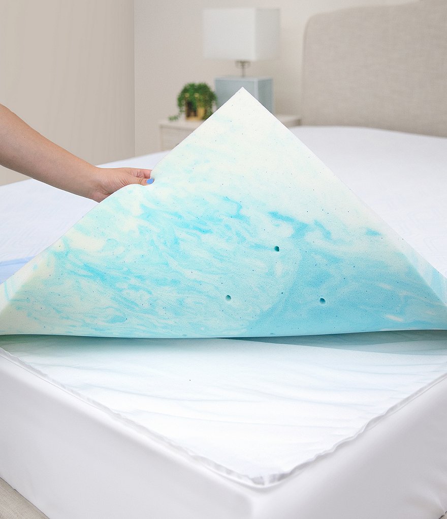 Sensorpedic Majestic 2#double; Gel Swirl Memory Foam Mattress Topper