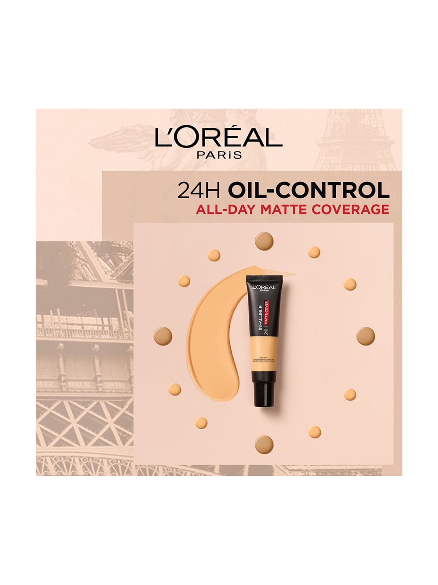 L'Oreal Paris Infallible 24H Matte Cover Liquid Foundation 95 Light Linen - 35 ml