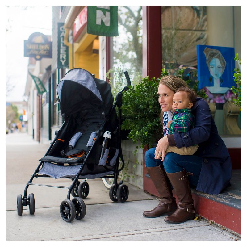 Summer Infant 3Dtote Convenience Stroller (Black/Gray)