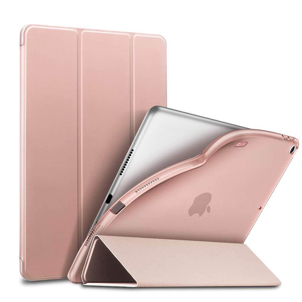 ESR Rebound Slim Smart Case Specially Designed for iPad Air 3 10.5" 2019, Flexible TPU Back Cover with Rubberized Coating,Auto Sleep/Wake and Viewing/Typing Stand for iPad Air (3rd Gen)2019, Rose Gold