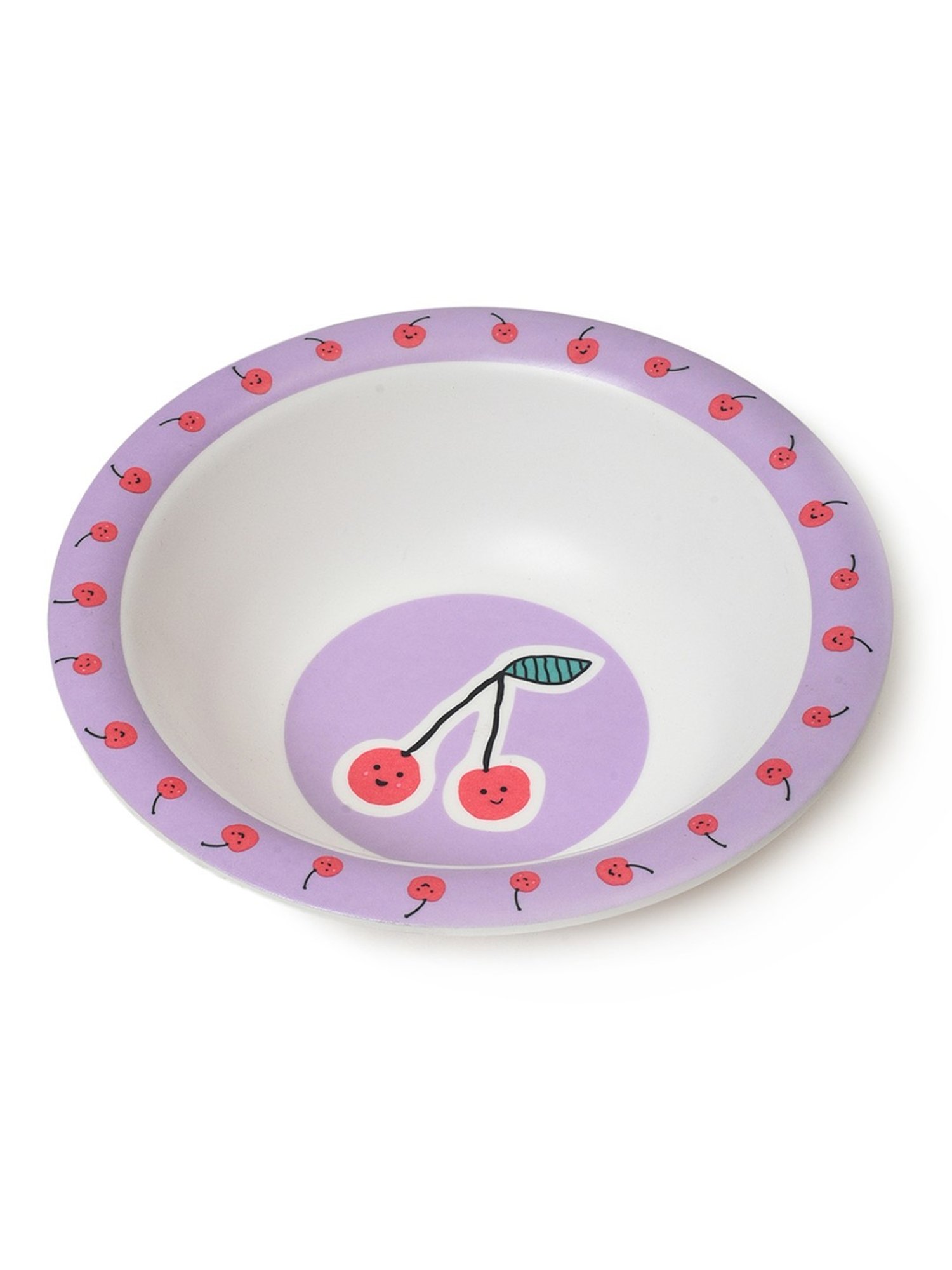 MiArcus Printed Purple Melamine Kids Dinner Set