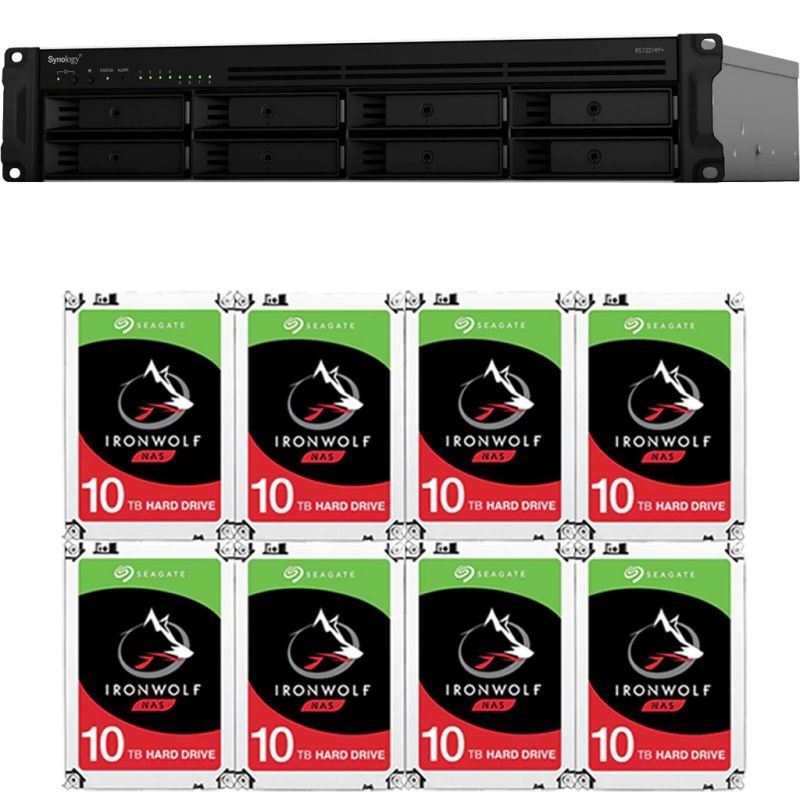 Synology RS1221RP+ RackStation with 32GB RAM and 32TB (8 x 4TB) of Seagate Ironwolf NAS Drives Fully Assembled and Tested By CustomTechSales