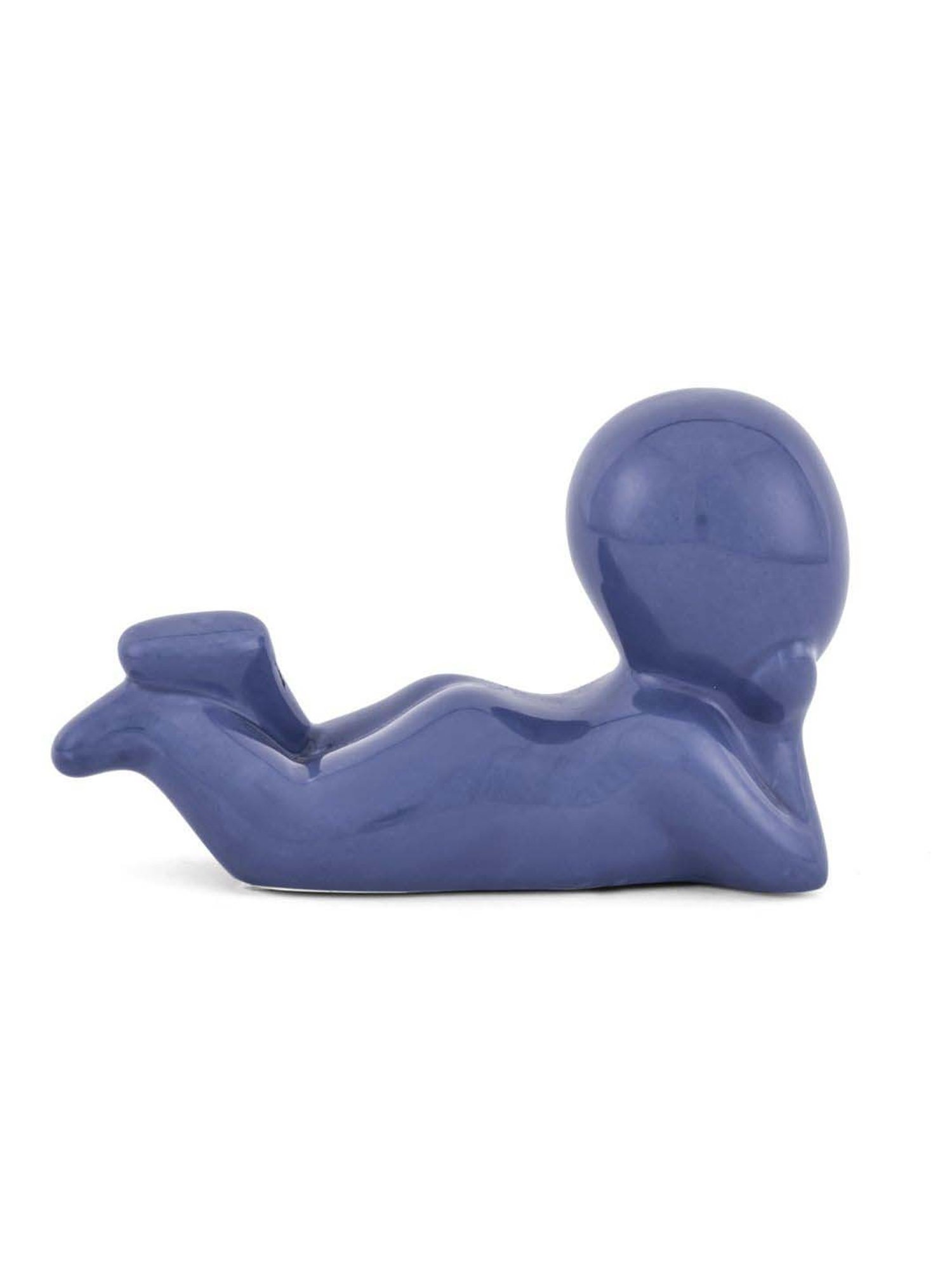 @home Blue Resin Boy Resting Decorative Showpiece