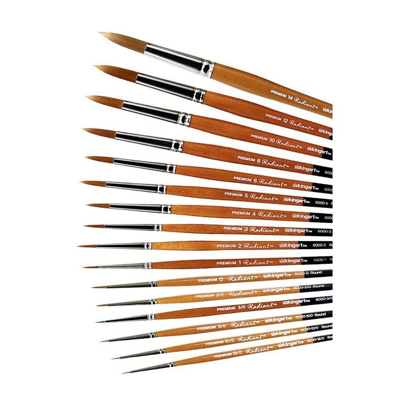 Kingart 13ct Radiant Round Brush Set