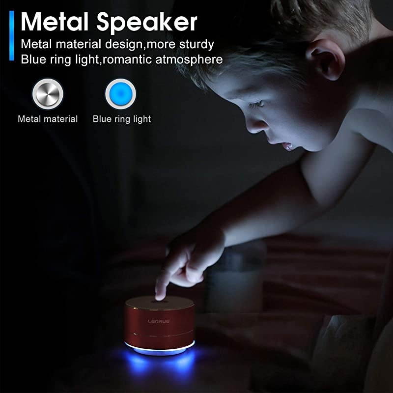 Portable Wireless Bluetooth Speaker with BuiltinMicHandsfree CallAUX LineTF CardHD Sound and Bass for iPhone Ipad Android Smartphone and More Red
