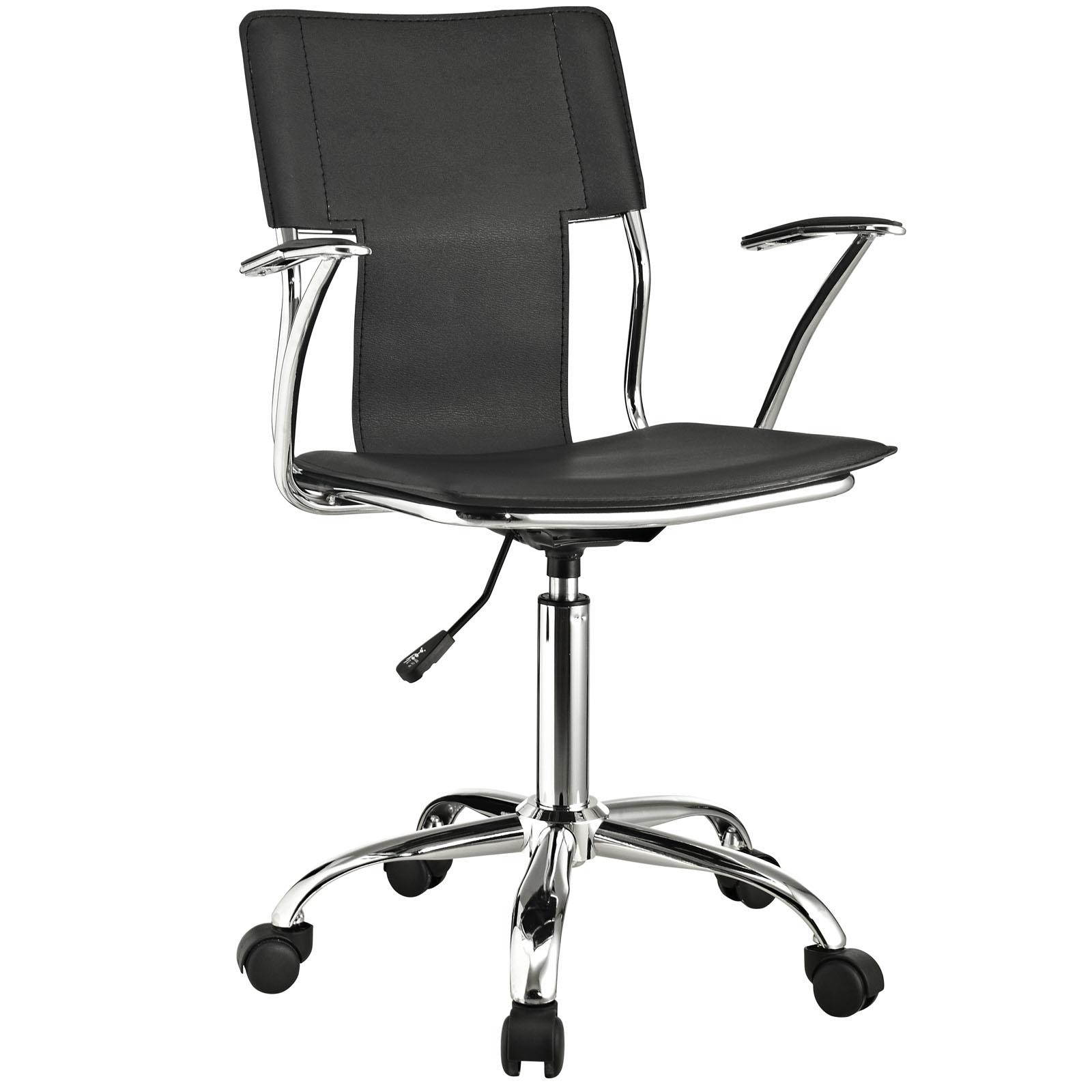 Global Leather Task Chair, Black (8993BK450/550) 