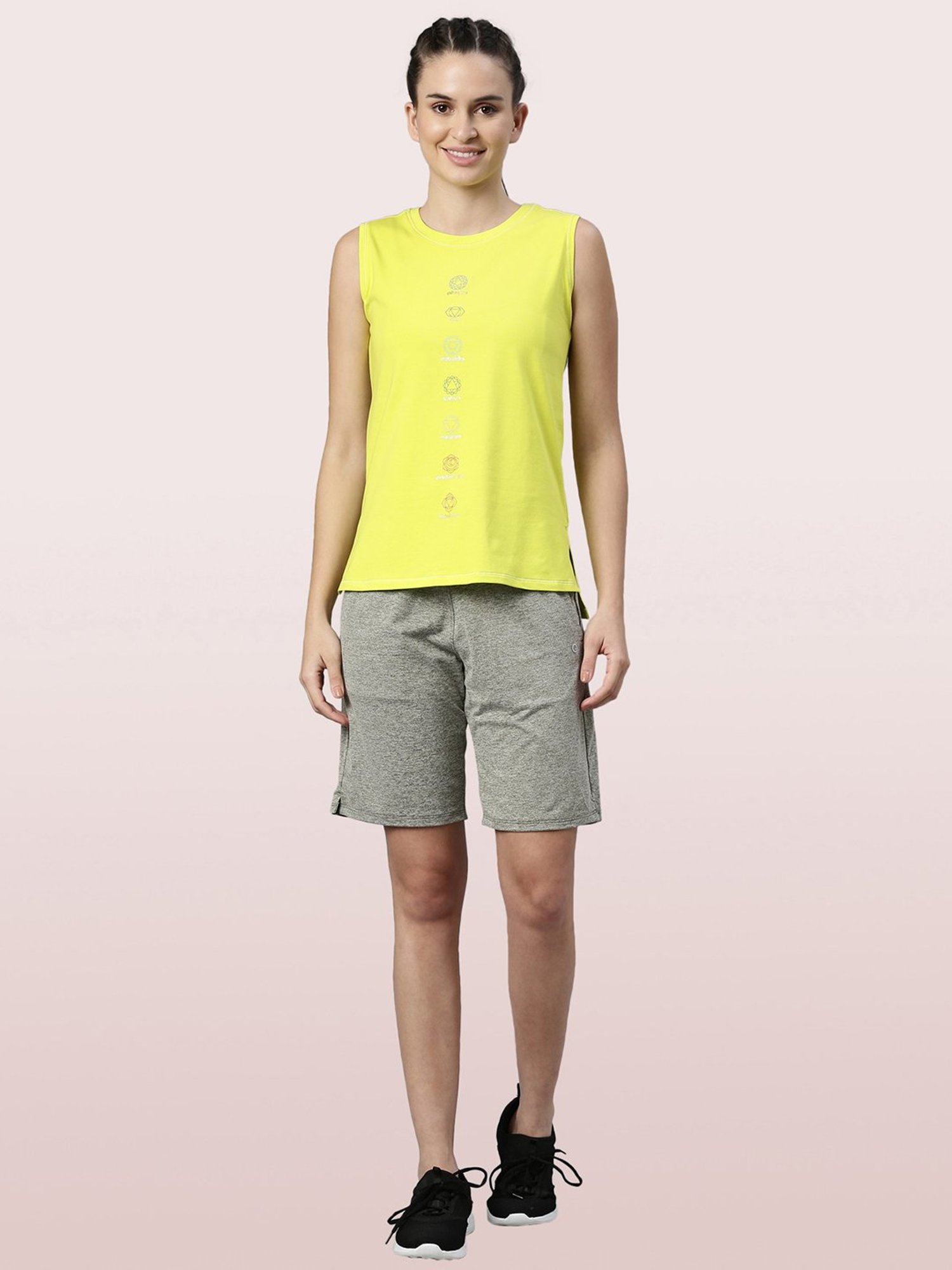 Enamor Grey Relaxed Fit Shorts