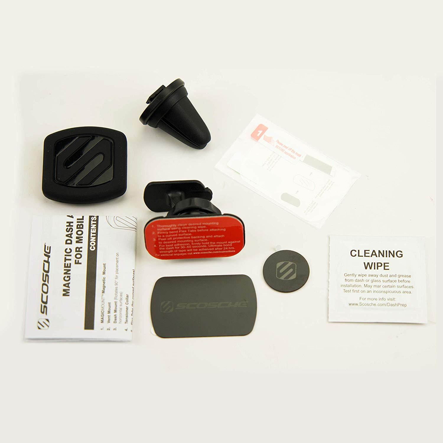 SCOSCHE MAGDV-XTSP1 MagicMount 2-in-1 Universal Magnetic Vent Mount Holder for Vehicles, Black