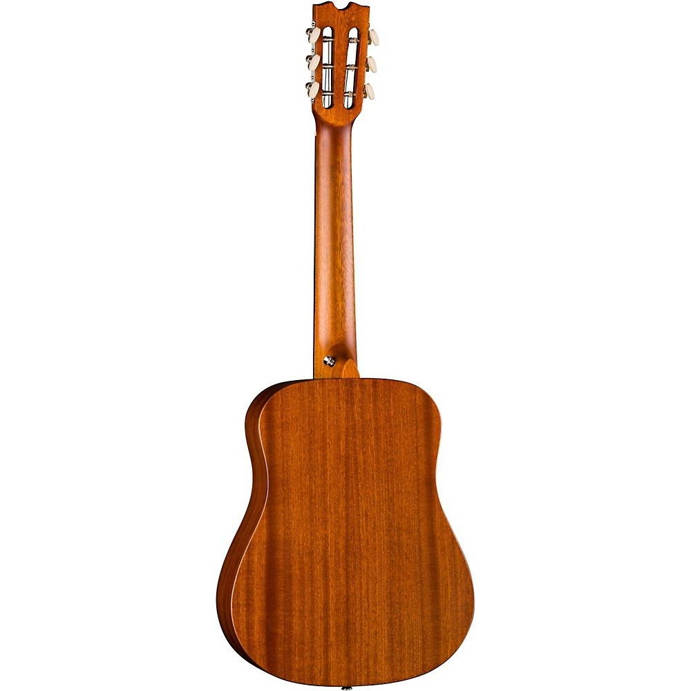 Dean Flight Nylon Satin Mahogany Travel Guitar Natural