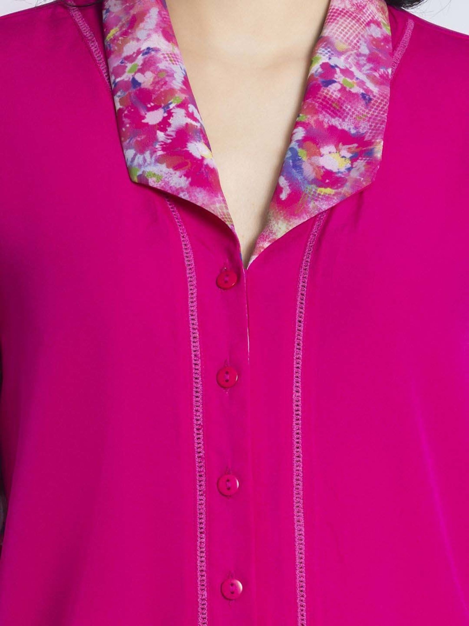 SHAYE Pink Printed Top