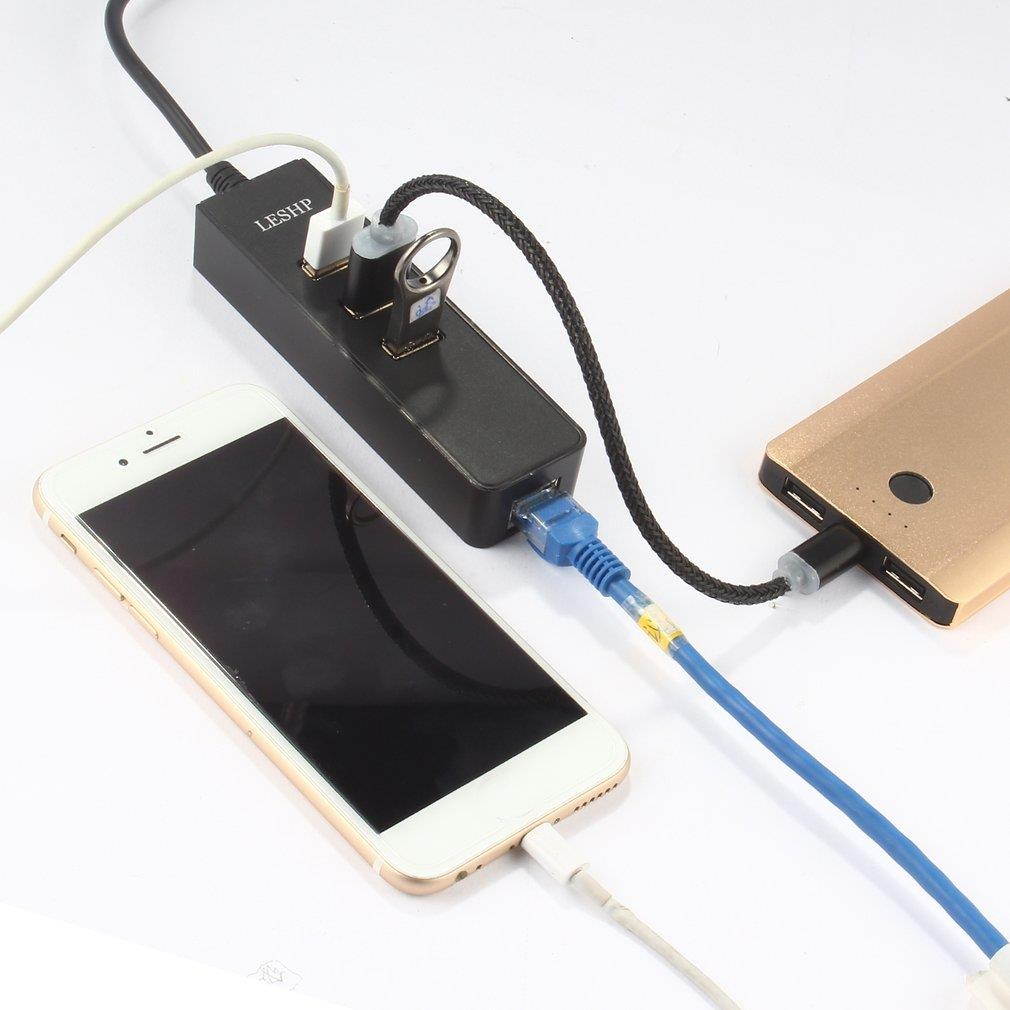 3-Port USB 3.0 HUB with RJ45 Gigabit Ethernet Adapter 10 /100 / 1000 Mbps to PC Laptop for Windows 8/7/Vista/XP and for Mac OS X 10.8