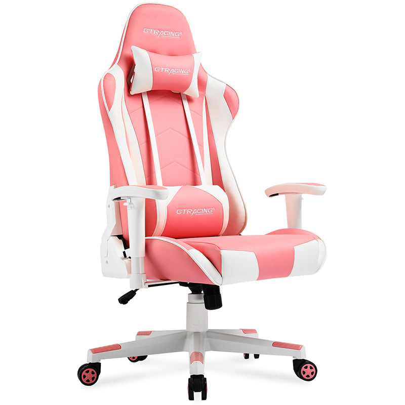 GTRACING Gaming Chair Racing Office Computer Ergonomic Video Game Chair Backrest and Seat Height Adjustable Swivel Recliner with Headrest and Lumbar Pillow Esports Chair