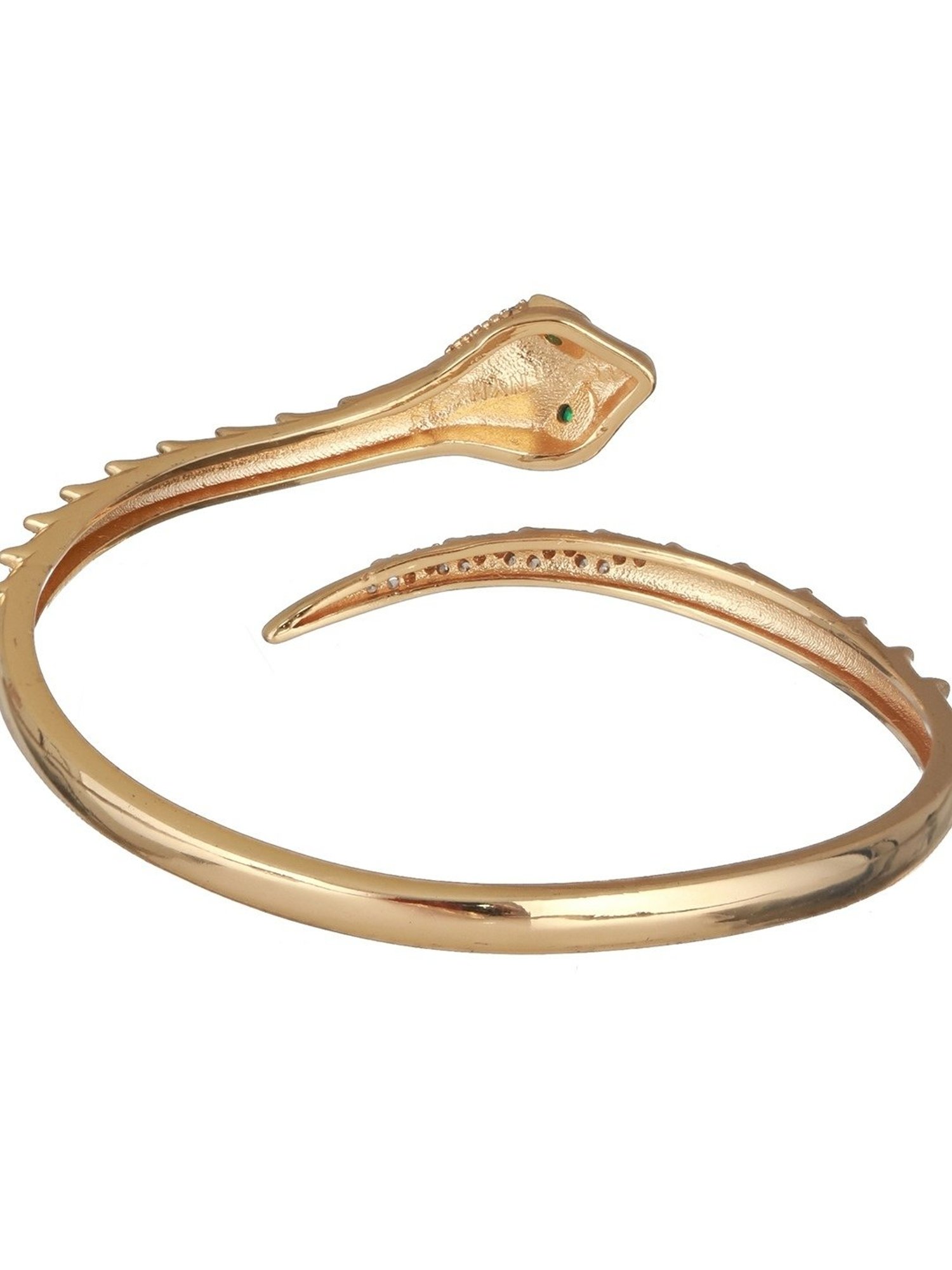 Prita by Priyaasi Gold Plated Snake Bracelet & Ring Set