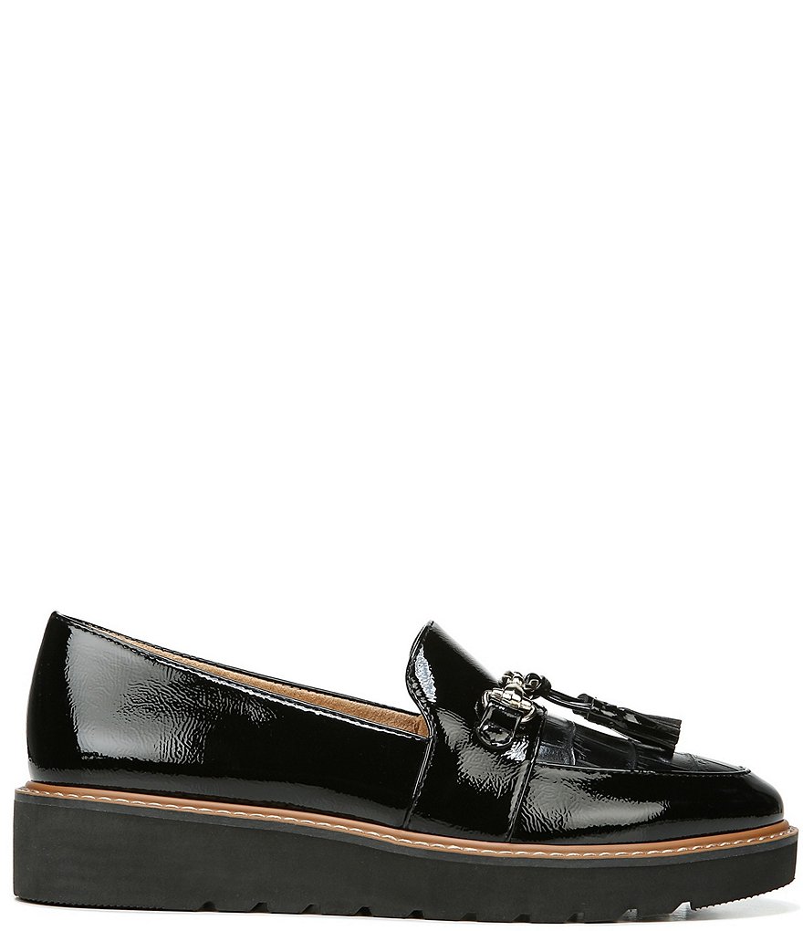 Naturalizer Estelle Patent Tassel Chain Slip-On Wedge Loafers