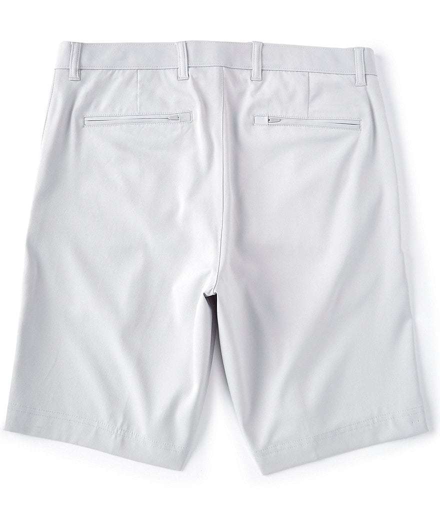 Roundtree & Yorke Big & Tall 9#double; and 11#double; Inseam Performance Flat Front Shorts