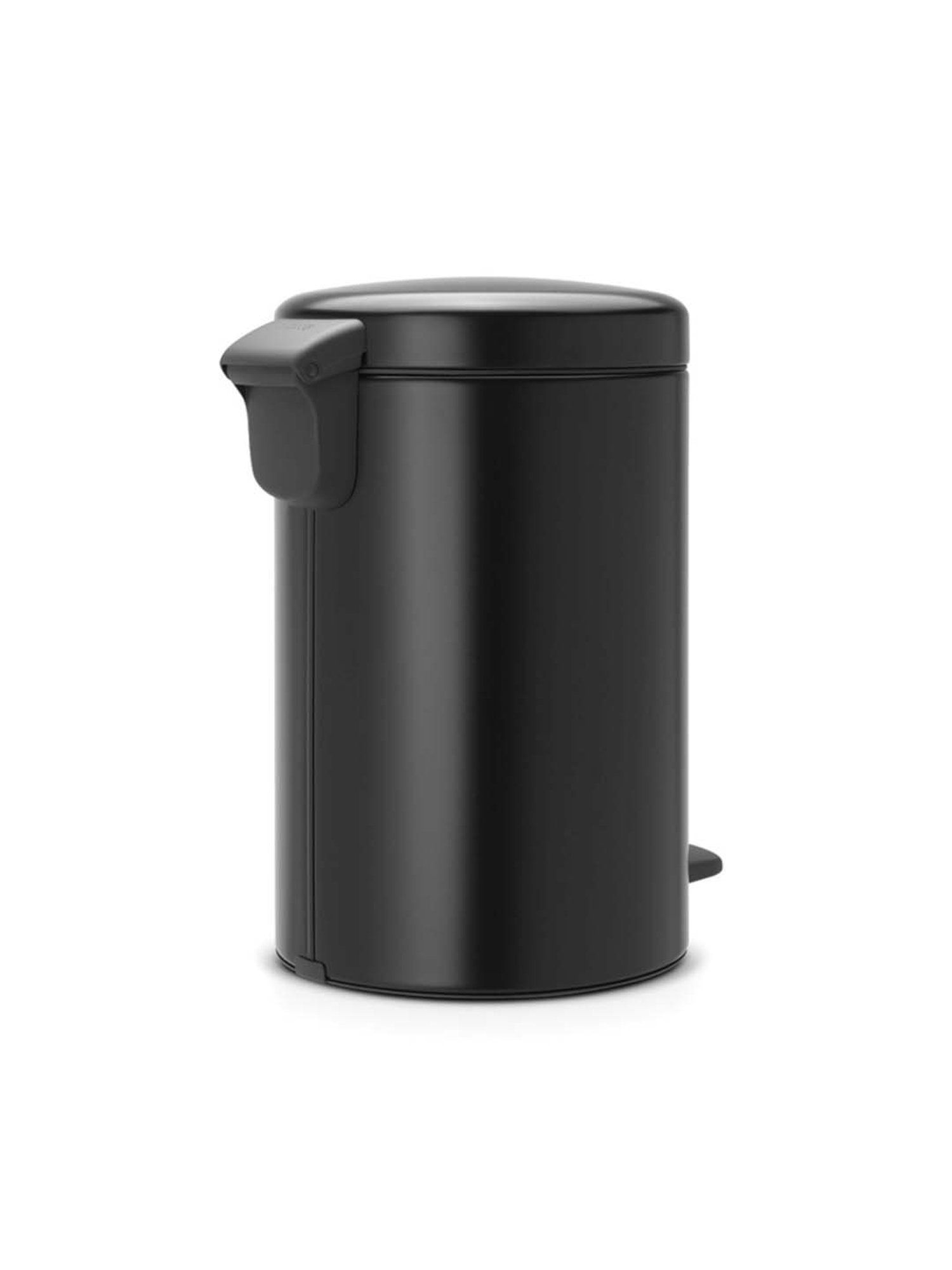 BRABANTIA New Icon Matt Black Metal Pedal Dustbin (12 L) - Set of 1