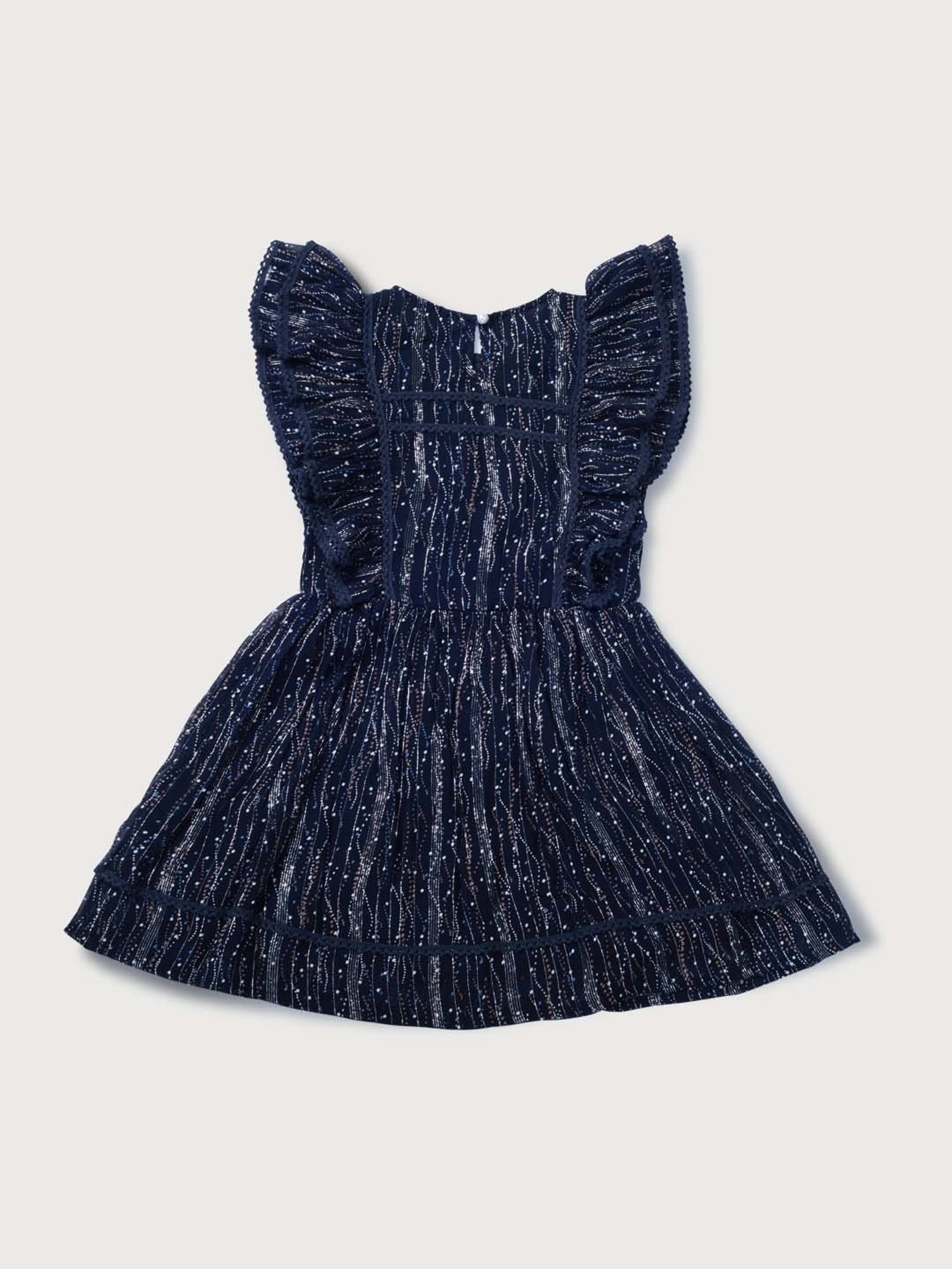 Gini & Jony Kids Navy Printed Dress