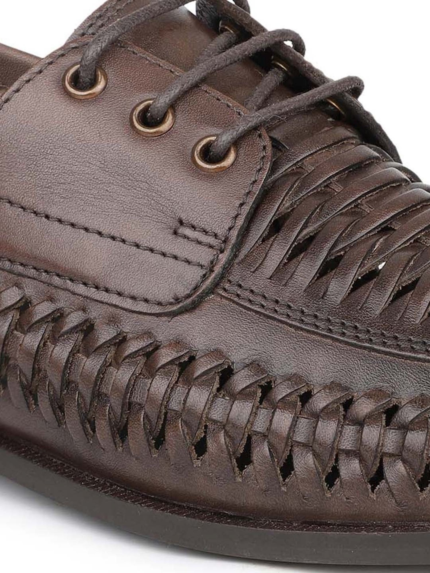 Atesber Men's Dark Brown Derby Shoes