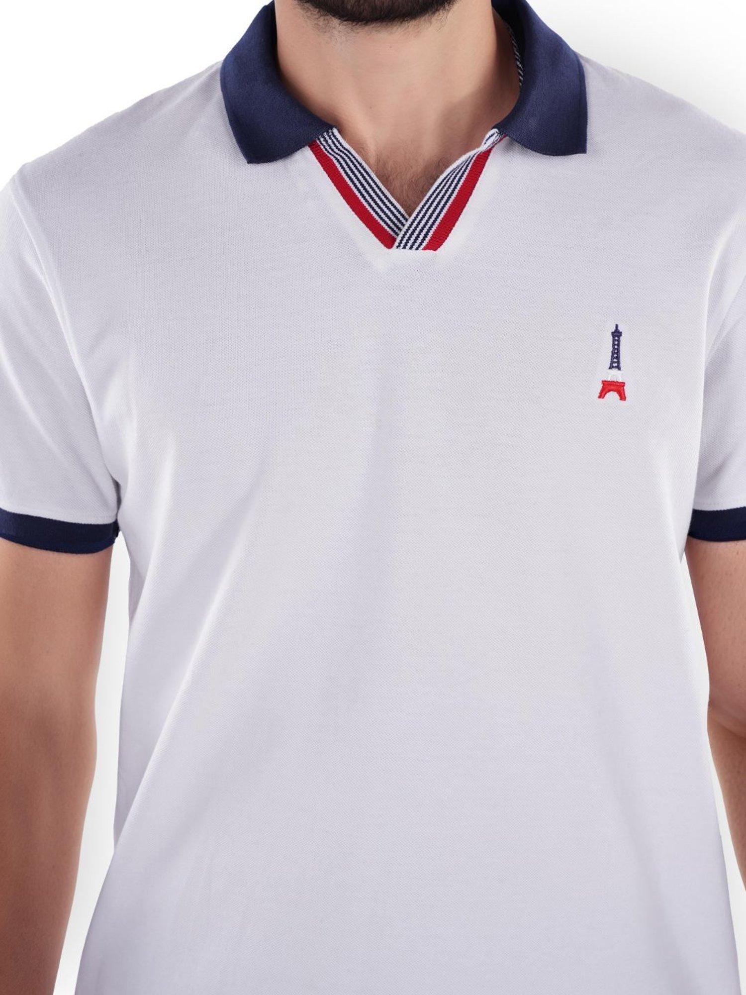 Celio* White Regular Fit Polo T-Shirt