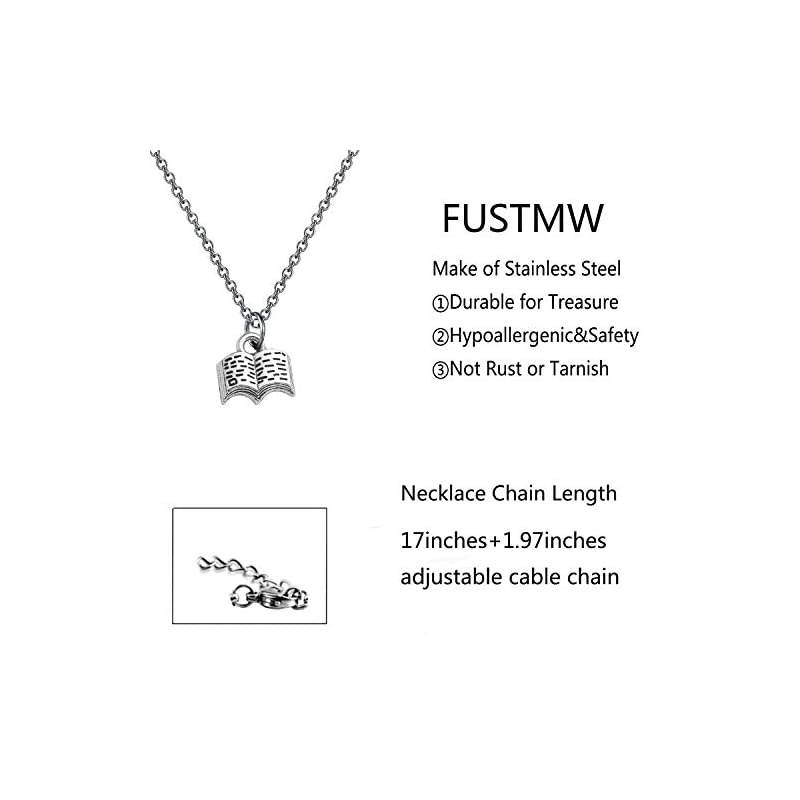 Lover Necklace Pendant Necklace Reading Jewelry Club Gift Reading Lover Gift Librarian Gift worm Gift