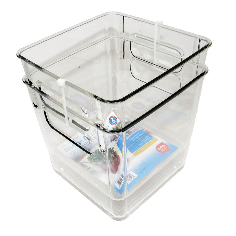 Dial 2pc Set of Clear Square Bins