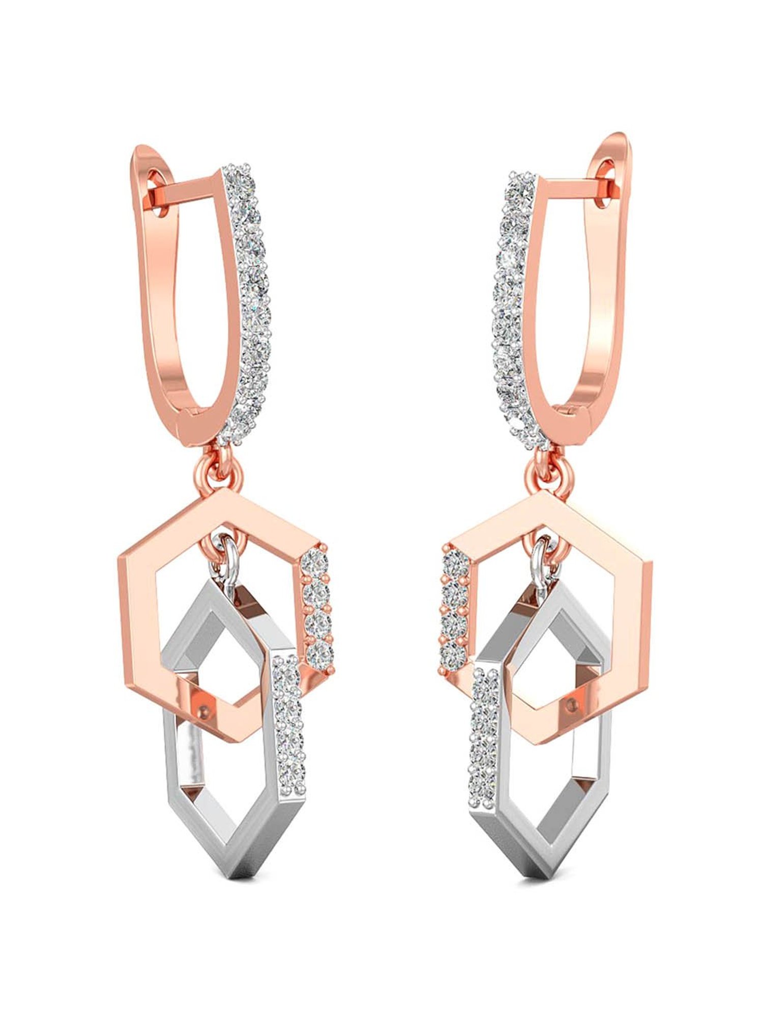 Joyalukkas 18k Gold & Diamond Drop Earrings for Women