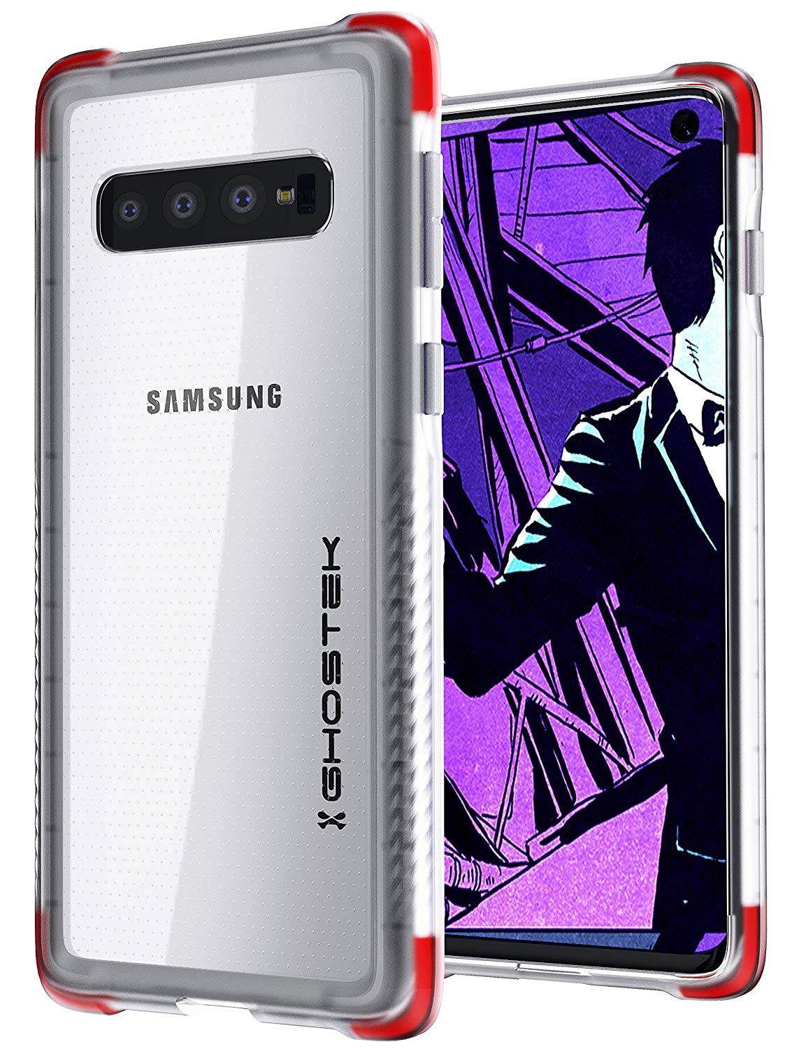 Ghostek Covert Clear Galaxy S10 Case with Super Slim Thin Design and Anti-Slip Grip Tough Shockproof Heavy Duty Protection and Wireless Charging Compatible for 2019 Galaxy S10 (6.1 Inch) - (Clear)