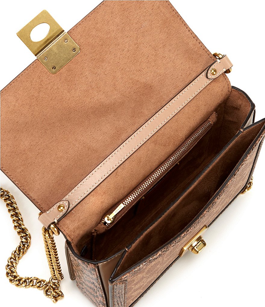 COACH Signature Hutton Turnlock Shoulder Bag