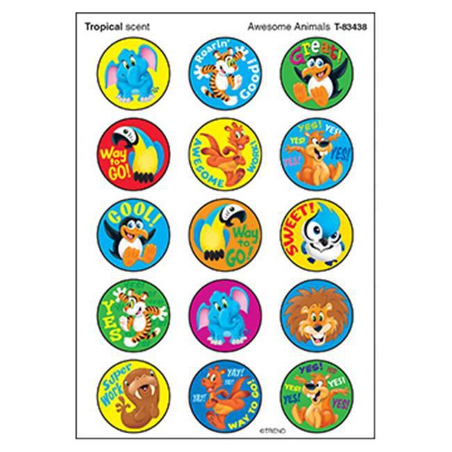 Trend Enterprises T-83438 Awesome Animal Stinky Sticker Large