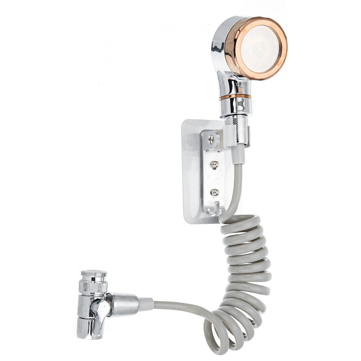 Bathroom Wash Face Basin Water Tap External Shower Head HandHeld Bidet Sprayer Wash Jet Diverter Kit Set Set 2