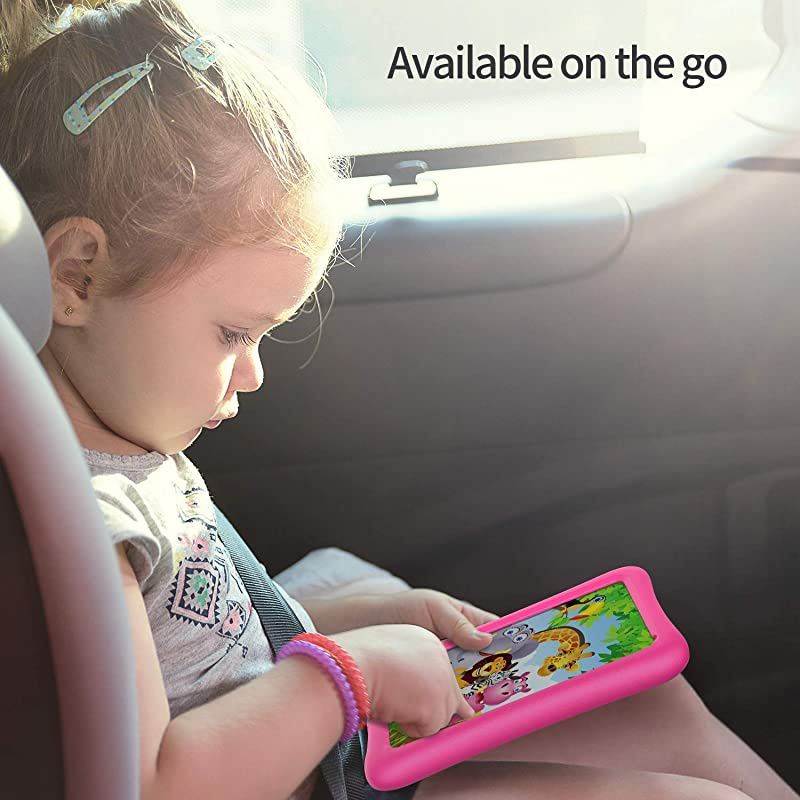 MatrixPad Z1 Kids Tablet 7 inch, 32GB ROM, Kidoz Pre Installed, IPS HD Display, WiFi Android Tablet, Kid-Proof, Pink