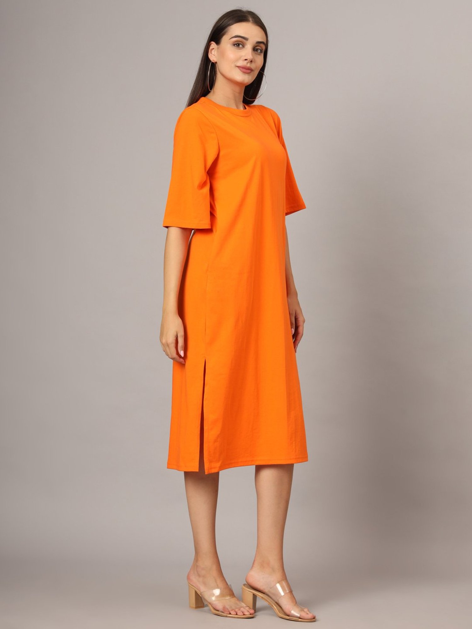 BRINNS Orange Midi Dress