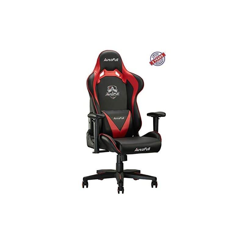 Gaming Chair Racing Style Ergonomic High Back Computer Chair with Height Adjustment, Headrest and Lumbar Support E-Sports Swivel Chair，Black