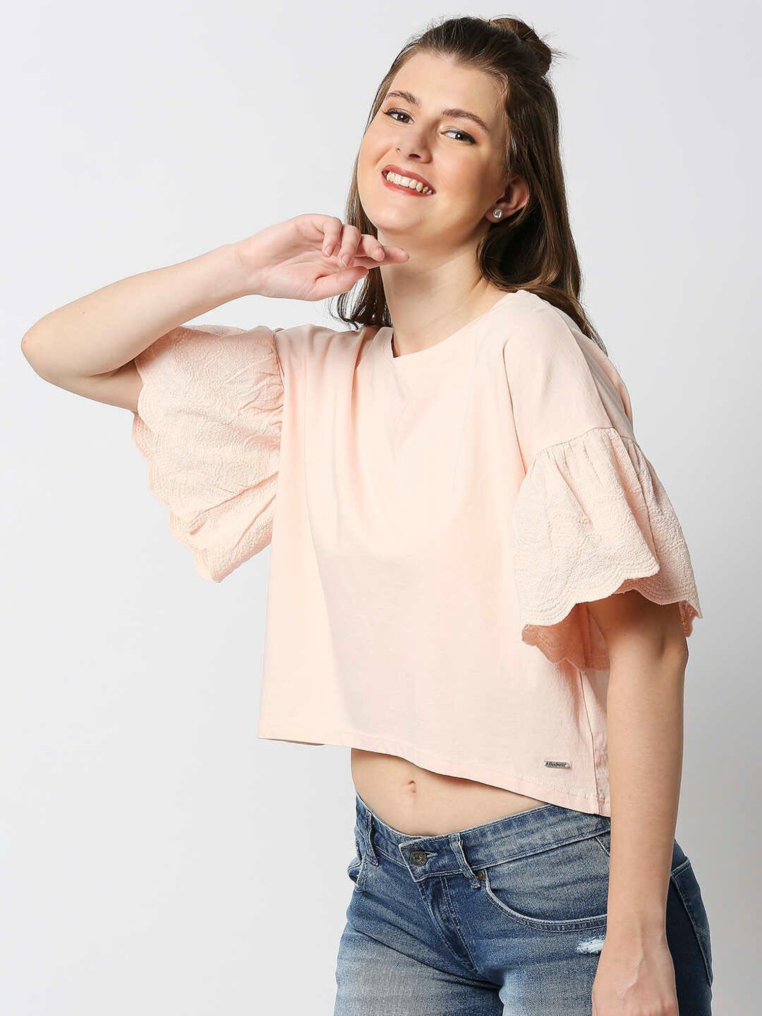 Pepe Jeans Pink Cotton Regular Fit T-Shirt