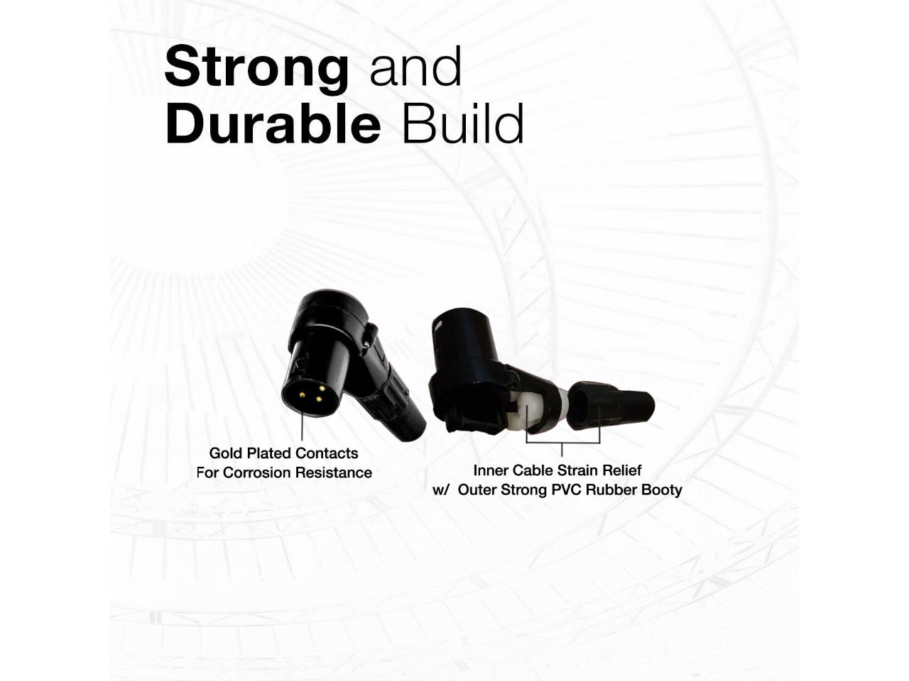 Right Angle 3-Pin XLR Male Balanced Cable Custom Length, Color Professional Cord