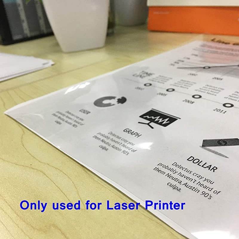 OHP Film Overhead Projector Film 11x17 for Laser Jet Printer and Copier Transparency Film 50 Sheets