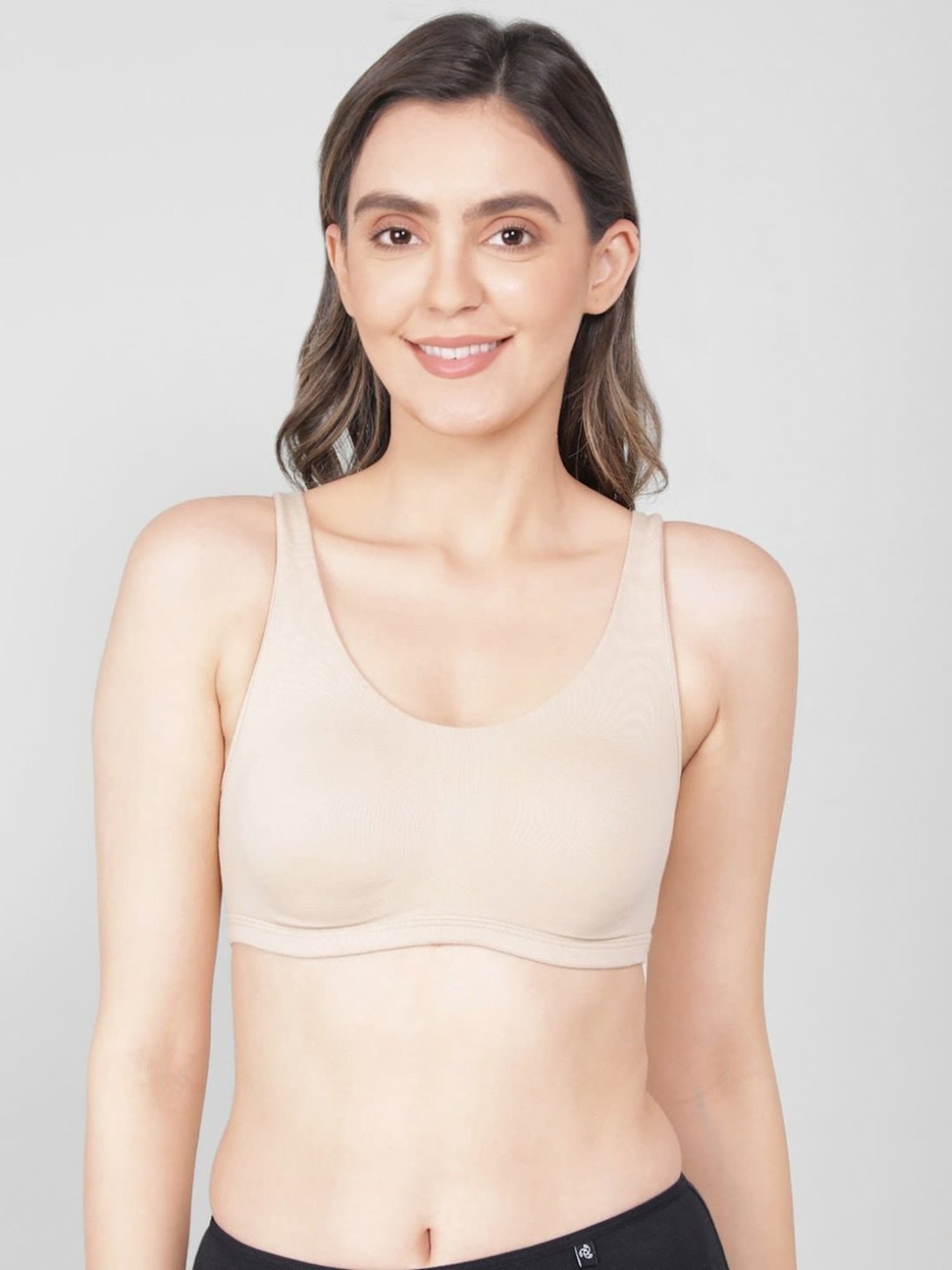 Jockey 1550 Women's Super Combed Cotton Elastane Slip On Crop Top With Stay Fresh Treatment