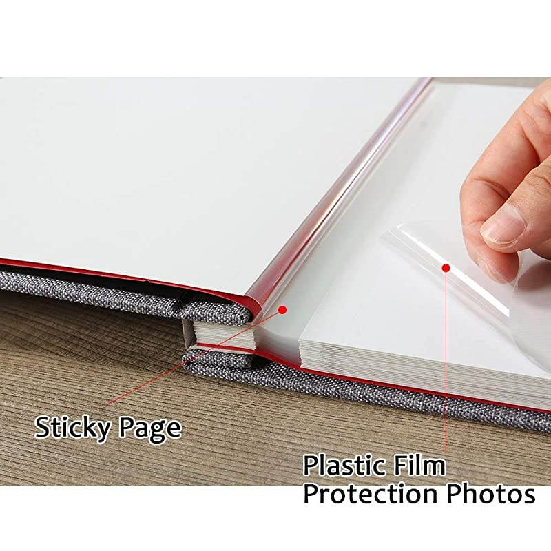 Album Self Adhesive 3x5 4x6 5x7 85x11 Magnetic Scrapbook Album DIY Length 11 x Width 108 Inches with A Metallic Pen