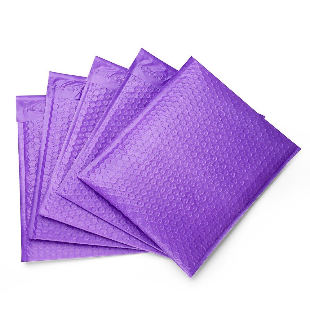 Metronic Poly Bubble Mailers #2 8.5x12 Inch Padded Envelopes Self Seal Shipping Envelopes Pack of 25 Purple