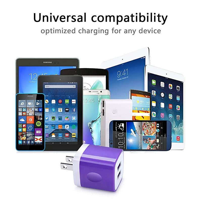 Charger Plug Wall Charger Charging Block 5Pack 21A5V Portable Power Cube Charger Adapter Compatible with iPhone 1111 Pro MaxXs MaxXsXRX876S6 Plus Samsung LG Moto Android Phone