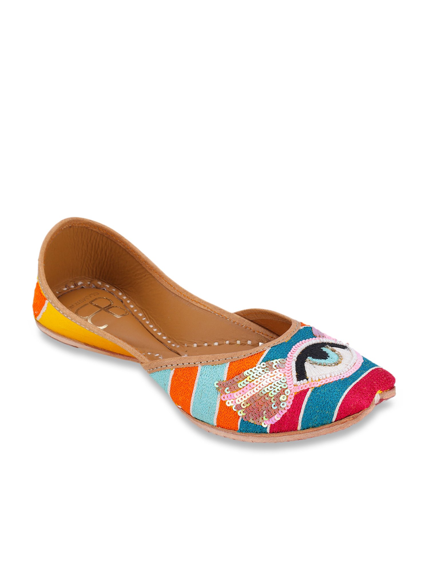 Glam Story Women's Masakali Multicolored Ethnic Juttis