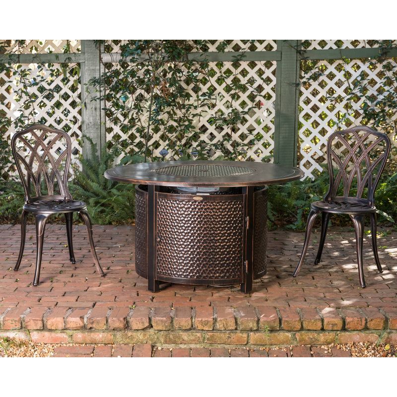 Leeward Hammered Aluminum LPG Fire Pit - Fire Sense